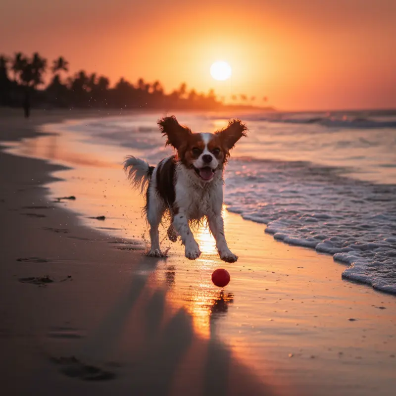 Cavalier on the beach